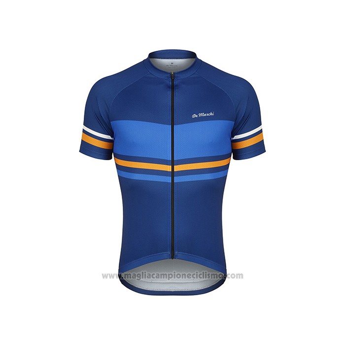 2021 Abbigliamento Ciclismo De Marchi Blu Manica Corta e Salopette